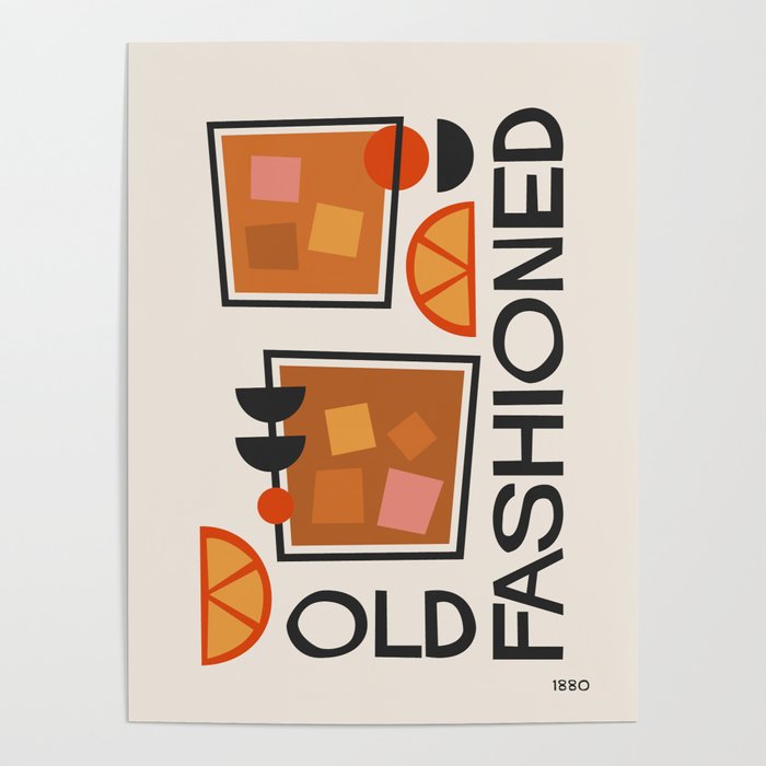 Cocktail Retro Old Fashioned Poster Gallery Image 4
