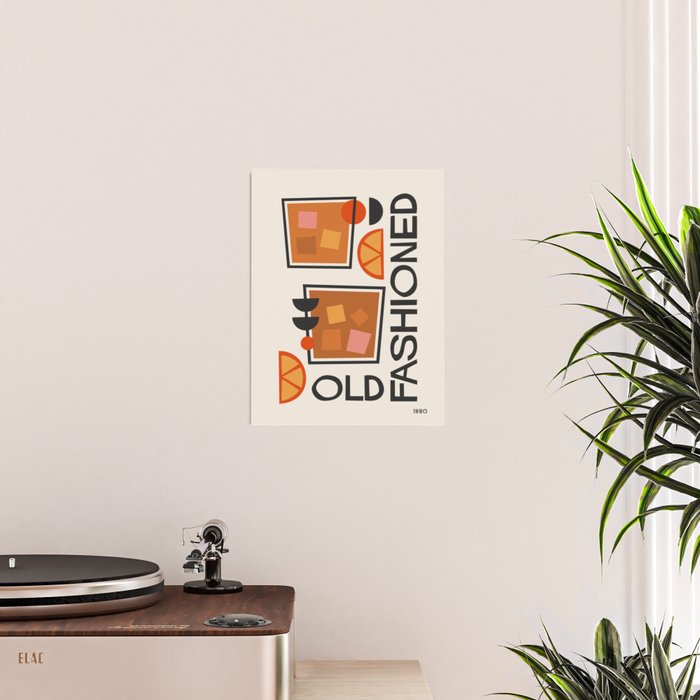 Cocktail Retro Old Fashioned Poster Gallery Image 2