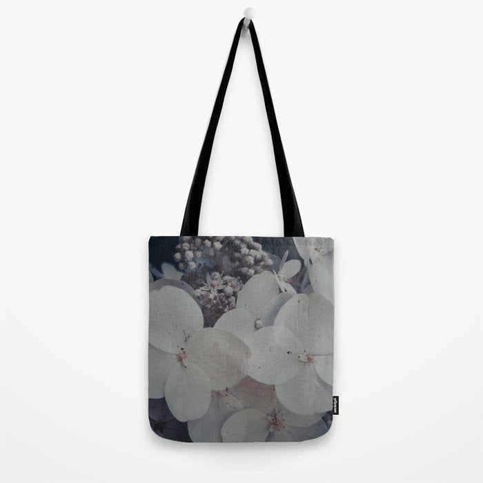 Be a Light in the Darkness x modern botanical hydrangea flower photograph Tote Bag Gallery Image 2