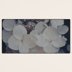 Be a Light in the Darkness x modern botanical hydrangea flower photograph Desk Mat Gallery Image 3