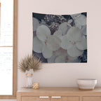 Be a Light in the Darkness x modern botanical hydrangea flower photograph Wall Tapestry Gallery Image 2