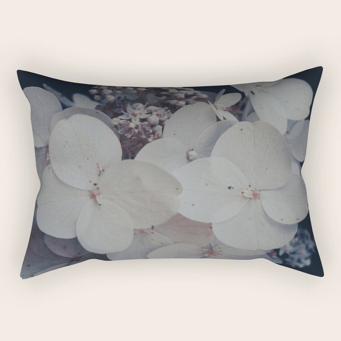 Be a Light in the Darkness x modern botanical hydrangea flower photograph Rectangular Pillow Gallery Image 2