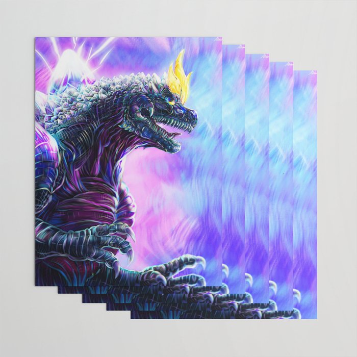 SpaceGodzilla Wrapping Paper Gallery Image 3