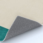 Teal Cream Minimalist Artwork Rug Gallery Image 4
