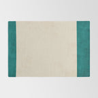 Teal Cream Minimalist Artwork Rug Gallery Image 2