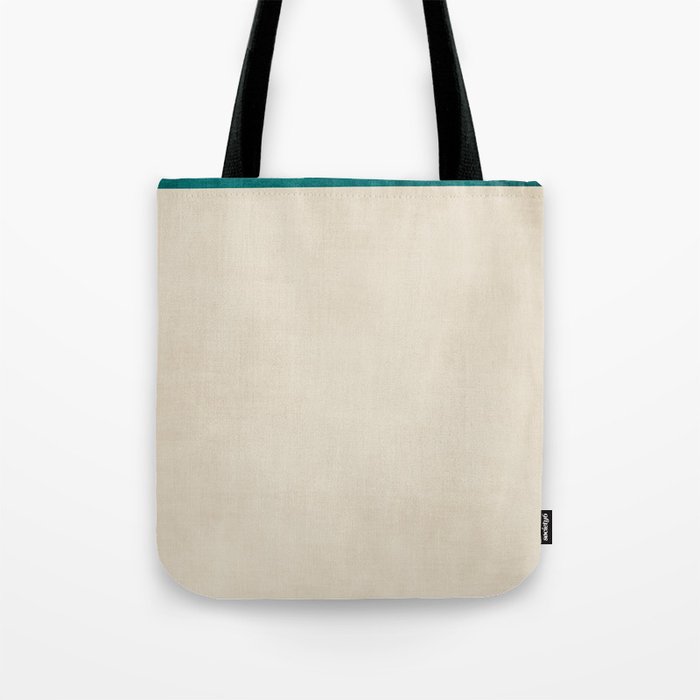 Teal Cream Minimalist Artwork Tote Bag Gallery Image 1