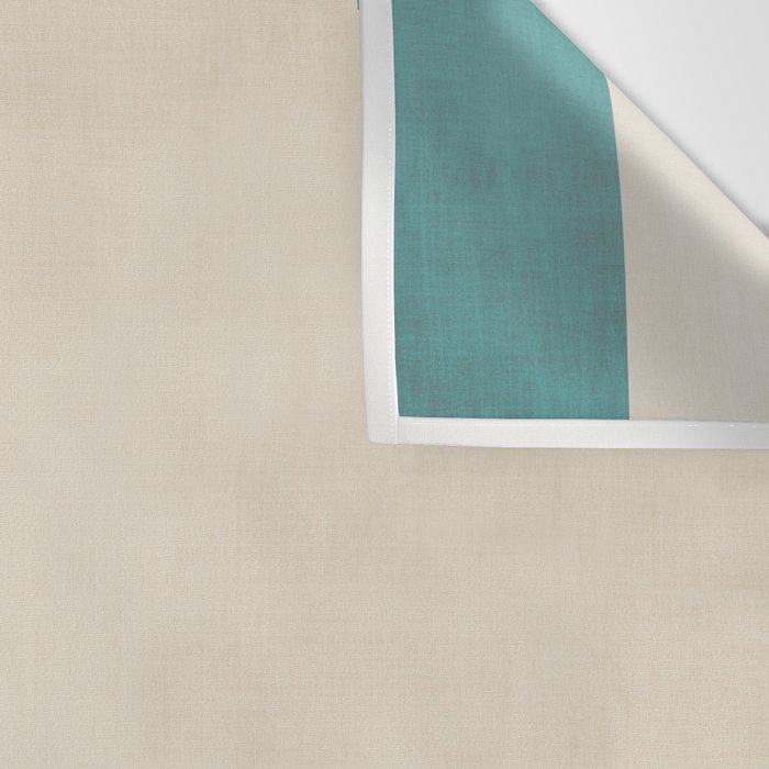 Teal Cream Minimalist Artwork Wall Tapestry Gallery Image 3