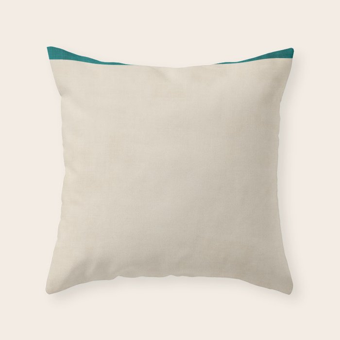 Teal Cream Minimalist Artwork Throw Pillow Gallery Image 6