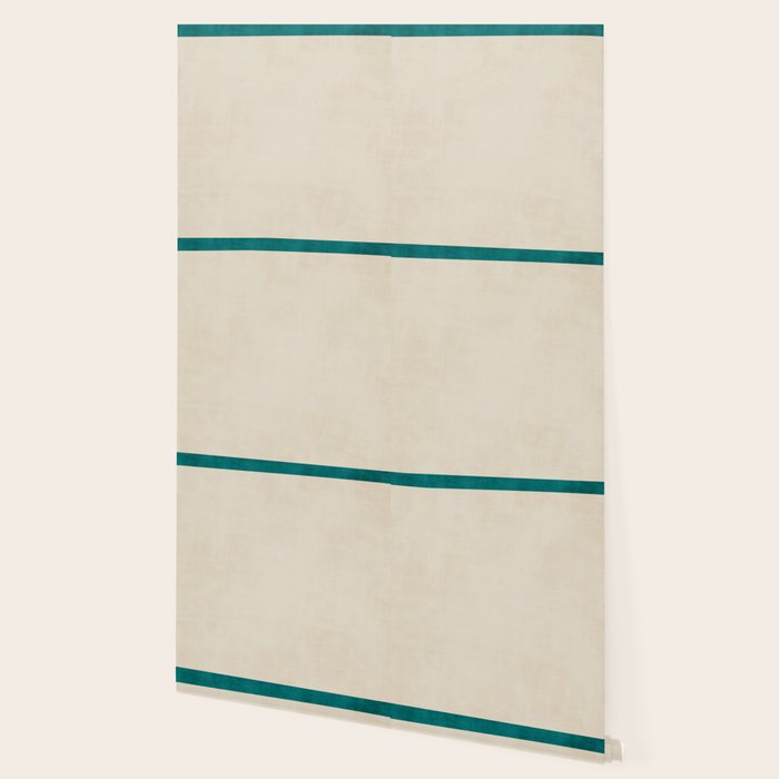 Teal Cream Minimalist Artwork Wallpaper Gallery Image 2
