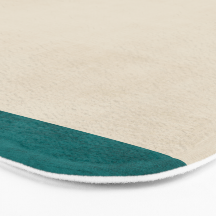 Teal Cream Minimalist Artwork Bath Mat Gallery Image 3