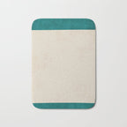Teal Cream Minimalist Artwork Bath Mat Gallery Image 1