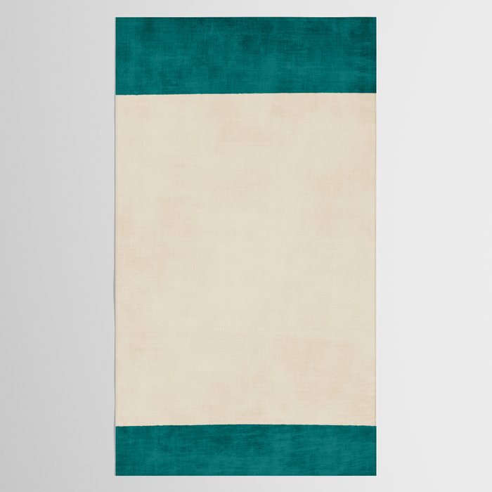 Teal Cream Minimalist Artwork Tablecloth Gallery Image 2