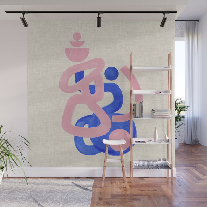 Pink Mountain Peak Wall Mural Gallery Image 1