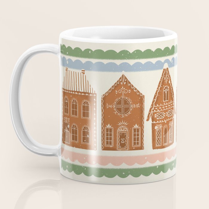 Gingerbread Village Stripe Coffee Mug Gallery Image 3