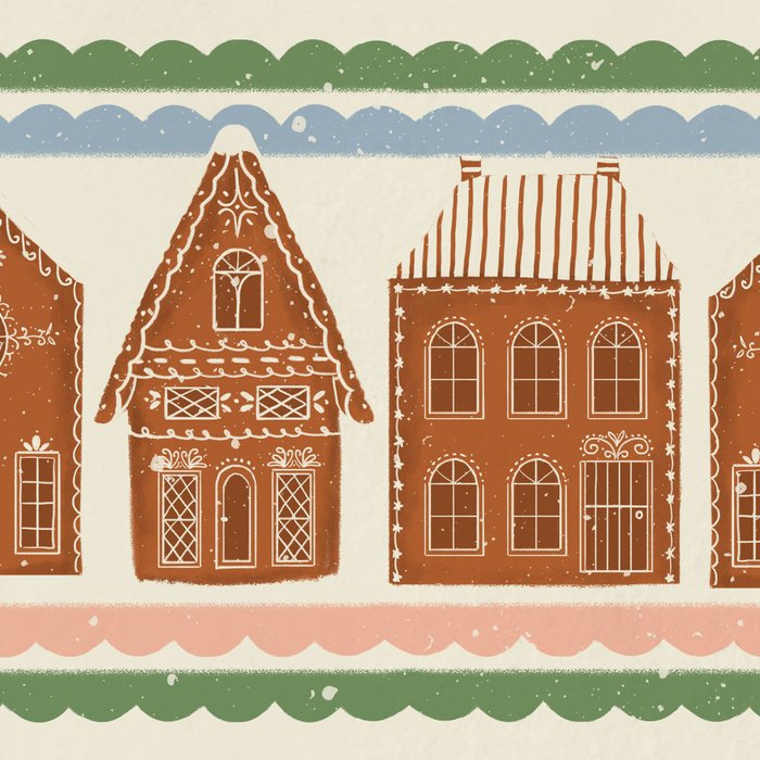 Gingerbread Village Stripe Coffee Mug Gallery Image 2