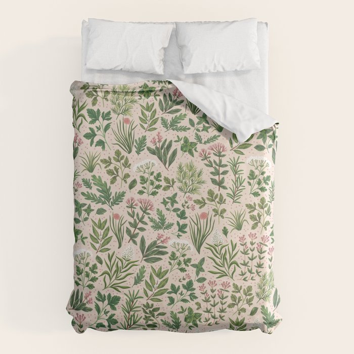 Herbs & Spices - beige Duvet Cover Gallery Image 6