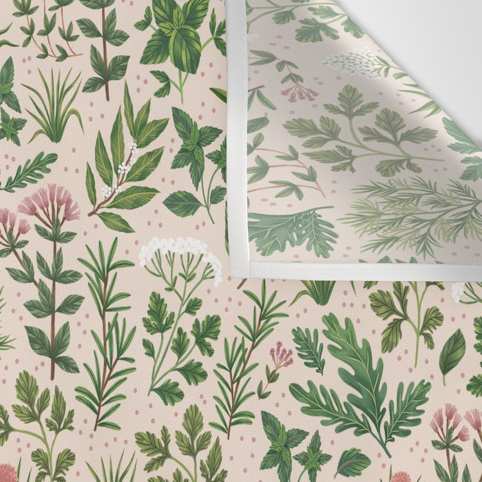 Herbs & Spices - beige Wall Tapestry Gallery Image 3