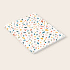 Terrazzo, Abstract Quirky Shapes Bohemian Modern Pattern Confetti Celebration Random Colorful Shapes Notebook Gallery Image 2