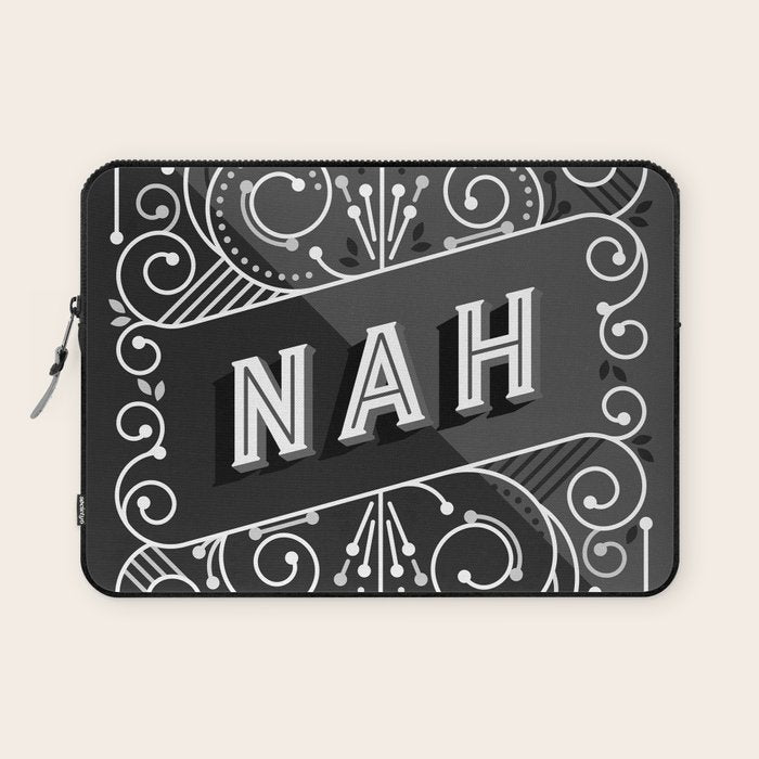 Nah - Black & Grey Palette Laptop Sleeve Gallery Image 1