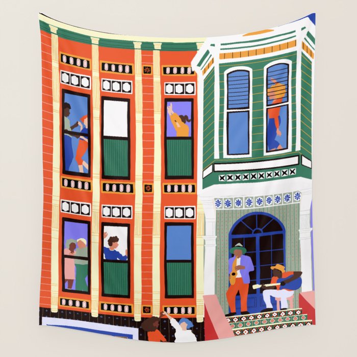 house of jazz  Wall Tapestry Gallery Image 4