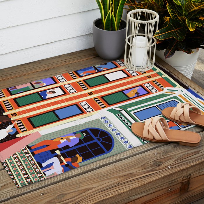 house of jazz  Outdoor Rug Gallery Image 2