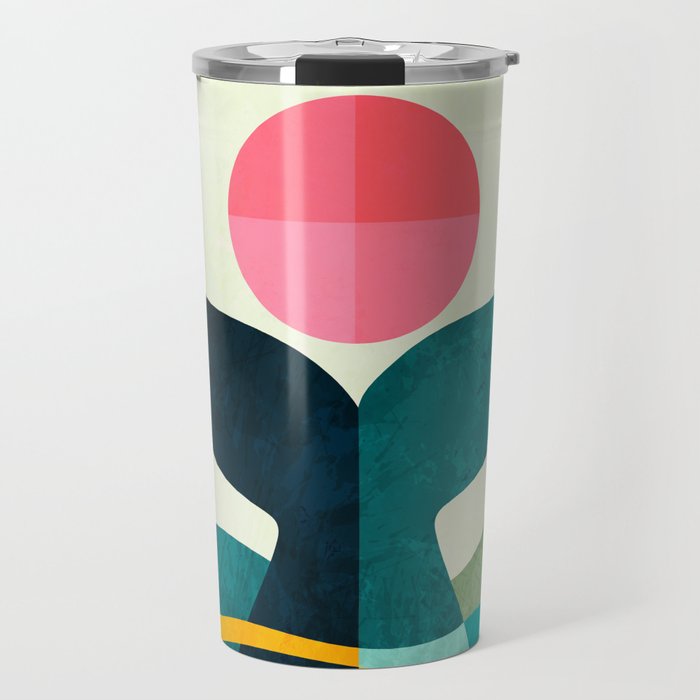 mid century whale sun sea Travel Mug Gallery Image 1