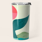 mid century whale sun sea Travel Mug Gallery Image 2