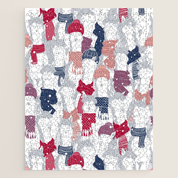 Happy llamas Christmas Choir III Jigsaw Puzzle Gallery Image 1