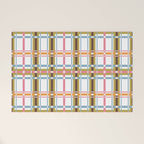 Bold Crosshatch Colorful Welcome Mat Gallery Image 1
