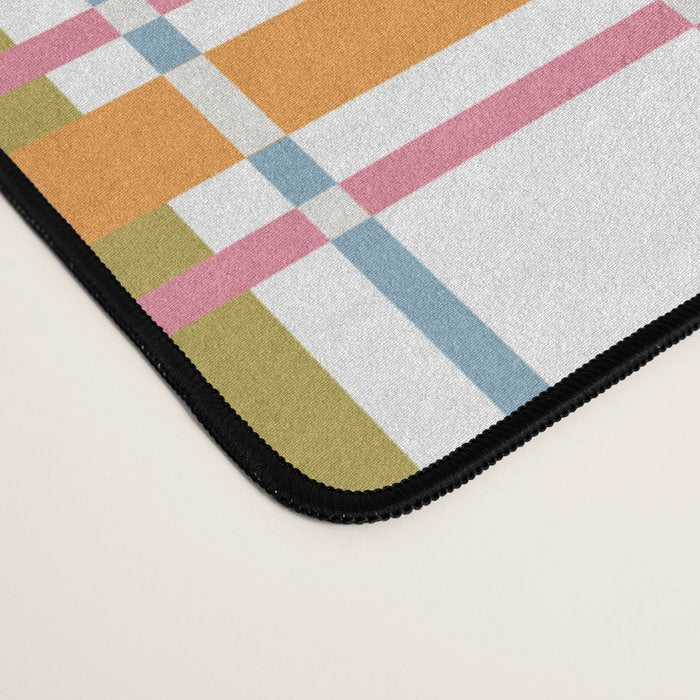 Bold Crosshatch Colorful Desk Mat Gallery Image 4