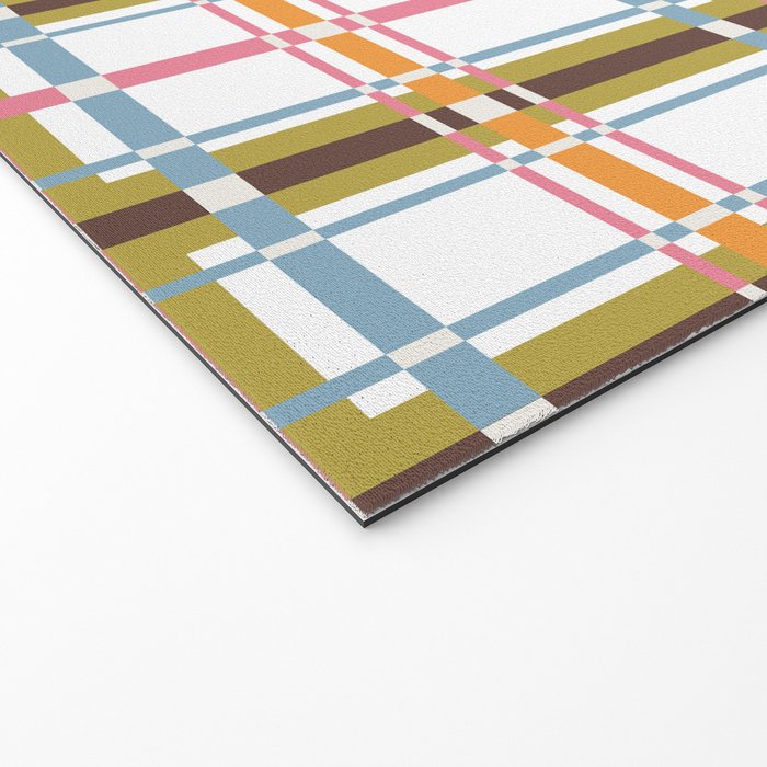 Bold Crosshatch Colorful Welcome Mat Gallery Image 2