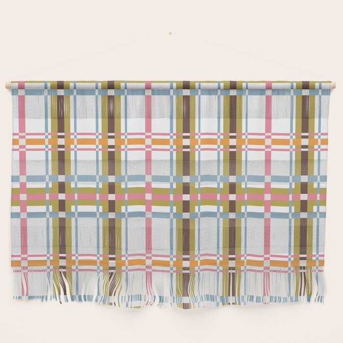 Bold Crosshatch Colorful Wall Hanging Gallery Image 1