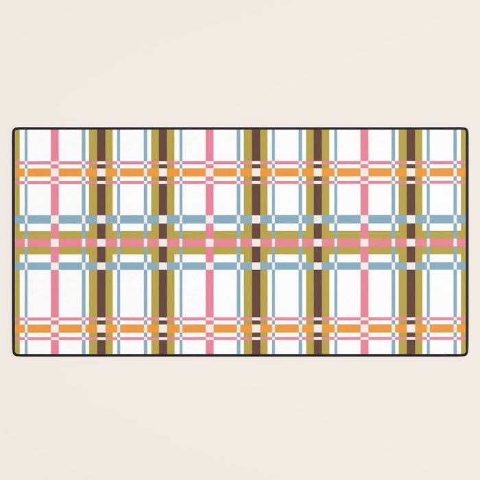 Bold Crosshatch Colorful Desk Mat Gallery Image 3