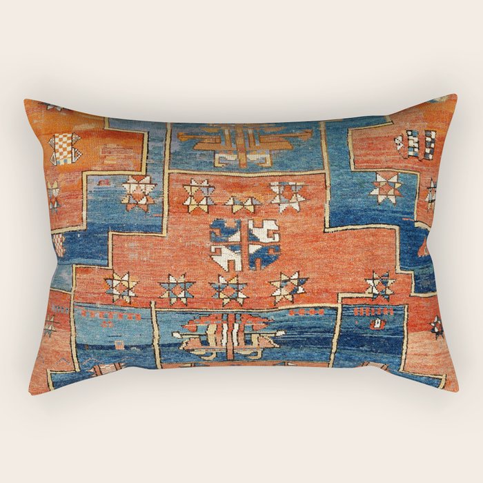 Bergama Northwest Anatolian Rug Print Rectangular Pillow Gallery Image 2