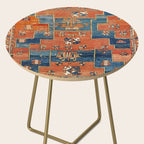 Bergama Northwest Anatolian Rug Print Side Table Gallery Image 2