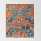 Bergama Northwest Anatolian Rug Print Throw Blanket Gallery Image 2