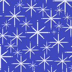 Mid Century Modern Twinkling Stars Retro Atomic Pattern in Blue Coffee Mug Gallery Image 2