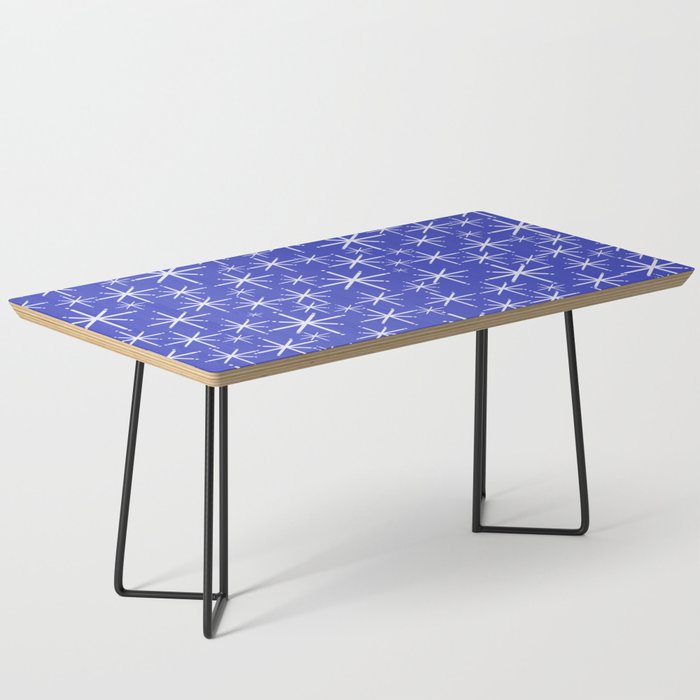 Mid Century Modern Twinkling Stars Retro Atomic Pattern in Blue Coffee Table Gallery Image 1