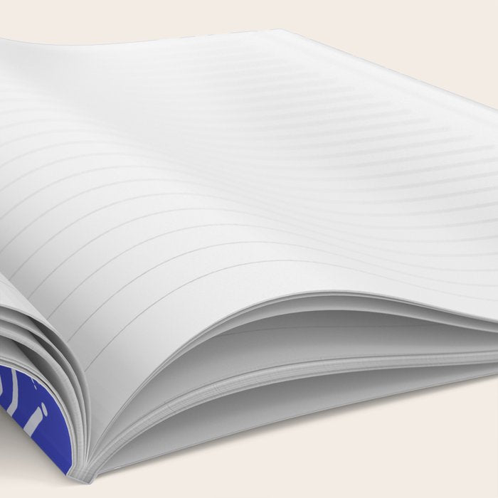 Mid Century Modern Twinkling Stars Retro Atomic Pattern in Blue Notebook Gallery Image 2