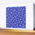 Mid Century Modern Twinkling Stars Retro Atomic Pattern in Blue Wall Mural Gallery Image 2