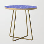 Mid Century Modern Twinkling Stars Retro Atomic Pattern in Blue Side Table Gallery Image 1
