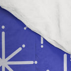 Mid Century Modern Twinkling Stars Retro Atomic Pattern in Blue Comforter Gallery Image 4