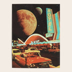 Moon That Never Sleeps - Retro Futurism, Sci-Fi Aesthetic Collage Poster Gallery Image 4