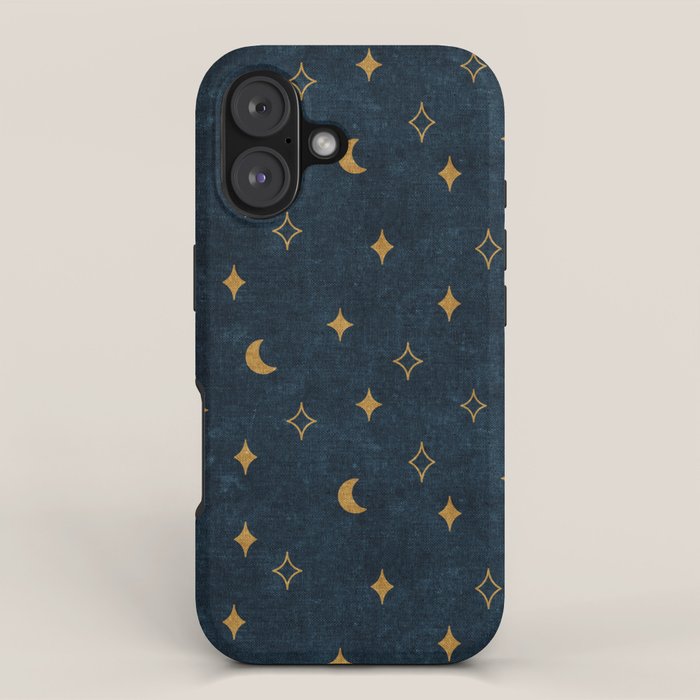 moon and stars - dark blue iPhone Case Gallery Image 1