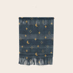 moon and stars - dark blue Wall Hanging Gallery Image 1