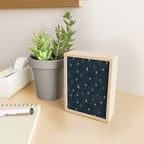 moon and stars - dark blue Mini Art Print Gallery Image 2