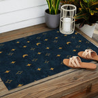 moon and stars - dark blue Outdoor Rug Gallery Image 2