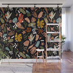 Abstract shapes of dark modern nature Wall Mural Gallery Image 1