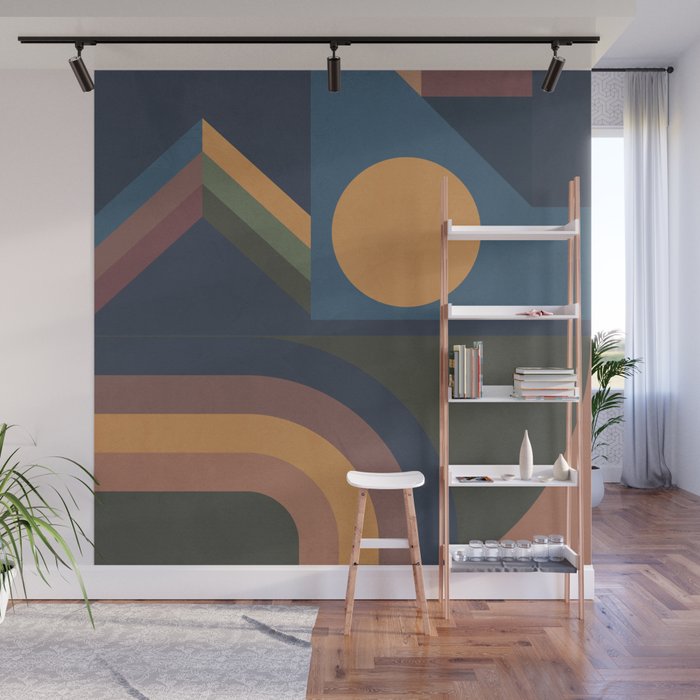 Modern geometric shapes 52 Wall Mural Gallery Image 1