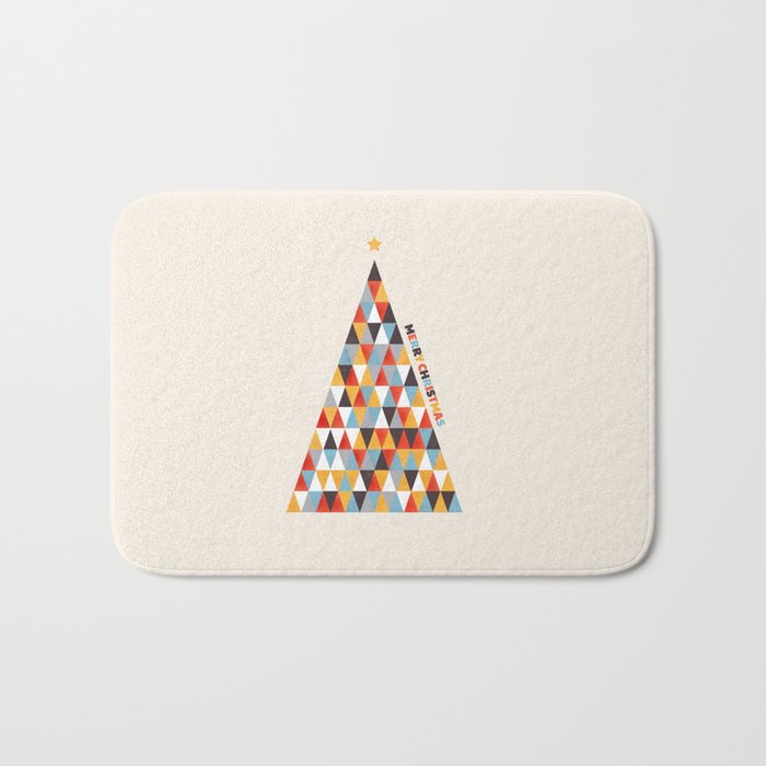 Modern Christmas Tree Bath Mat Gallery Image 1